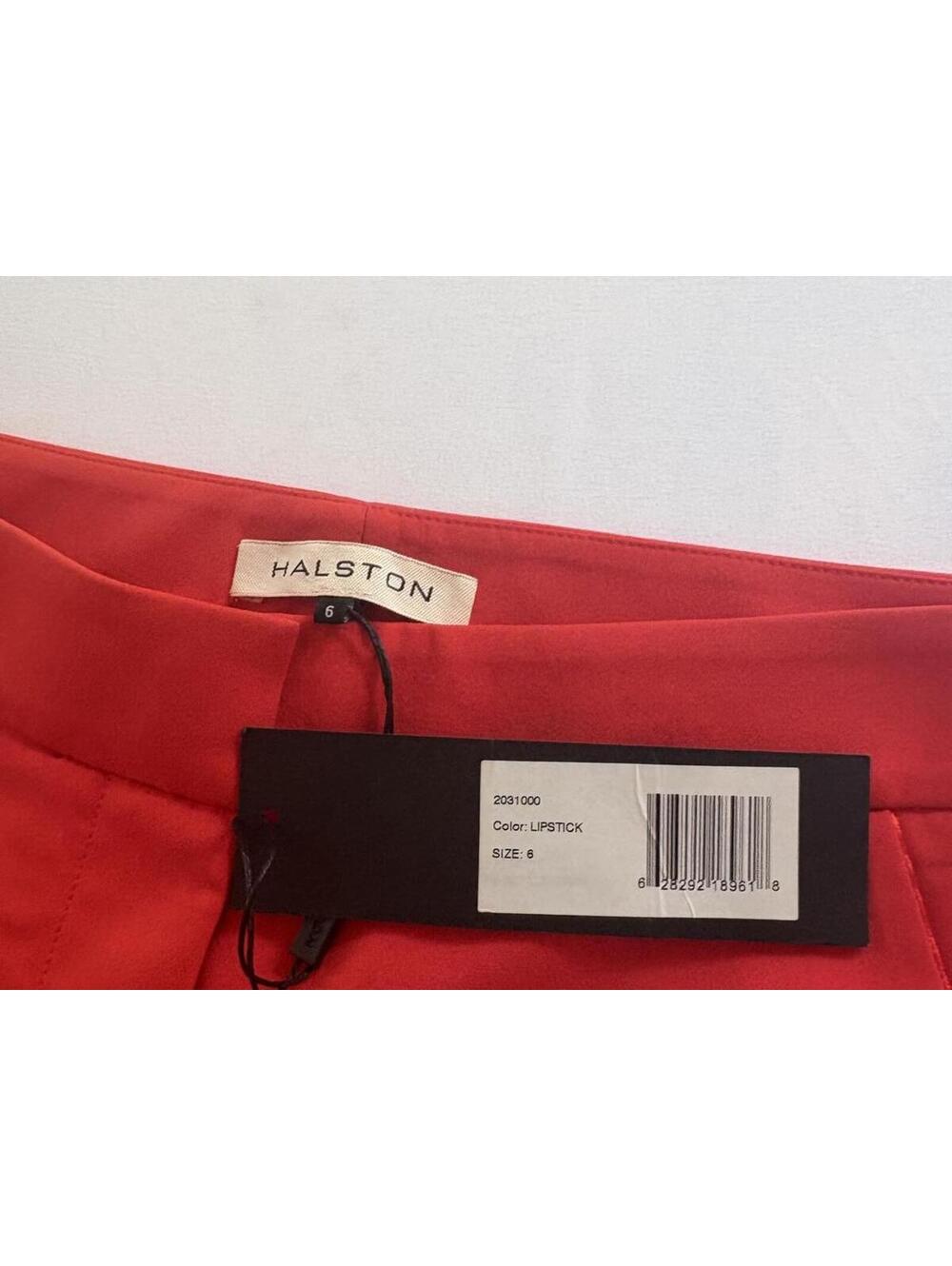NWT Retail $495 HALSTON Women's Pleat Pant in Lipstick 6 - Picture 5 of 5